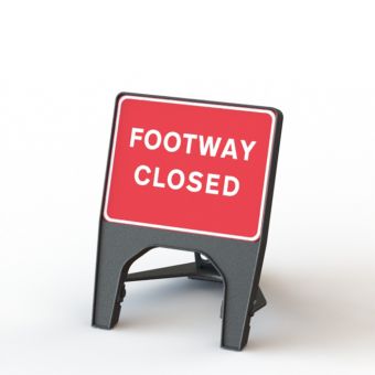 Q Sign Footway Closed